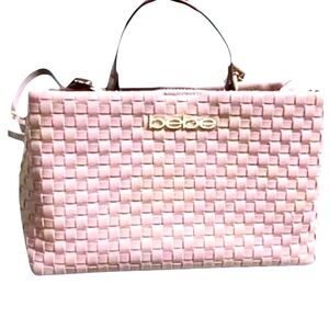 Bebe NWT Blush Woven Crossbody Bag